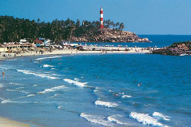 kovalam lighthouse beach